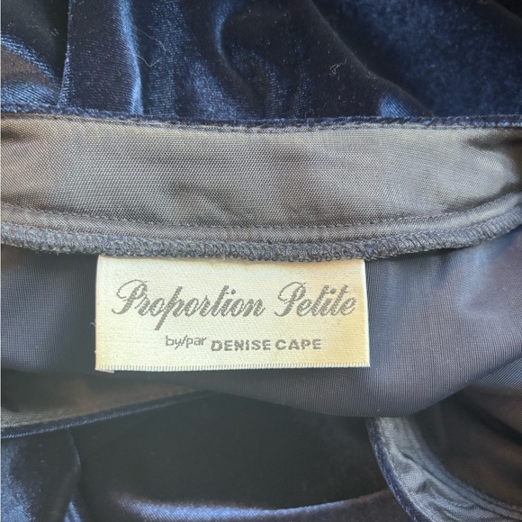 Cleo Vintage Navy Velvet Loungewear‎ 2 Piece Ensemble Petite Size S - Picture 6 of 13